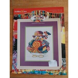 Tie-Dyed Snowman Cross Stitch Vickey Macky